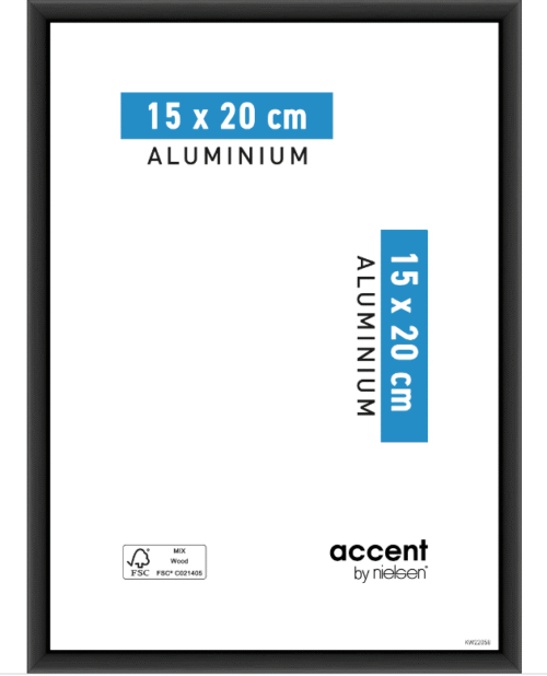 Cadre Accent NIELSEN en aluminium noir H.20 x L.15 cm- Tikamart