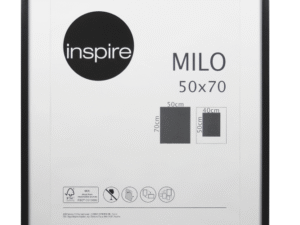 Cadre Milo noir INSPIRE 50 x 70 cm