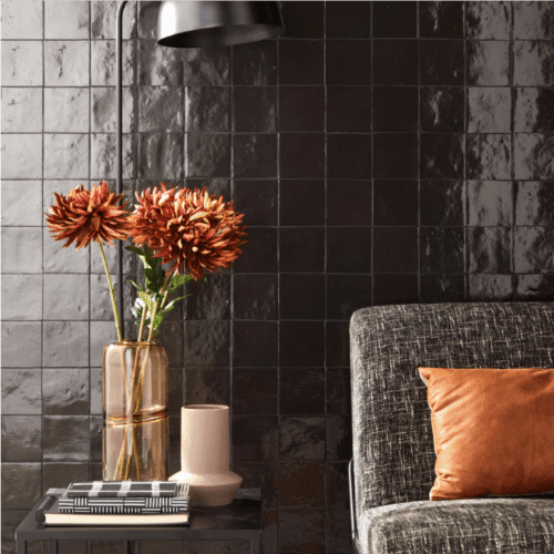 Carrelage mur intérieur effet zellige noir Zellie 2 - Tikamart