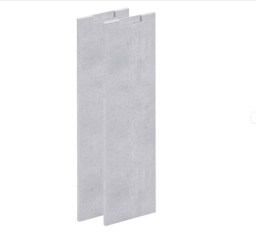 Lot de 2 portes de cuisine Berlin effet béton mat H.102,1 x L.29,7 cm