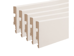 Lot de 5 plinthes MDF blanc Artens, finition élégante et protection des murs - Tikamart